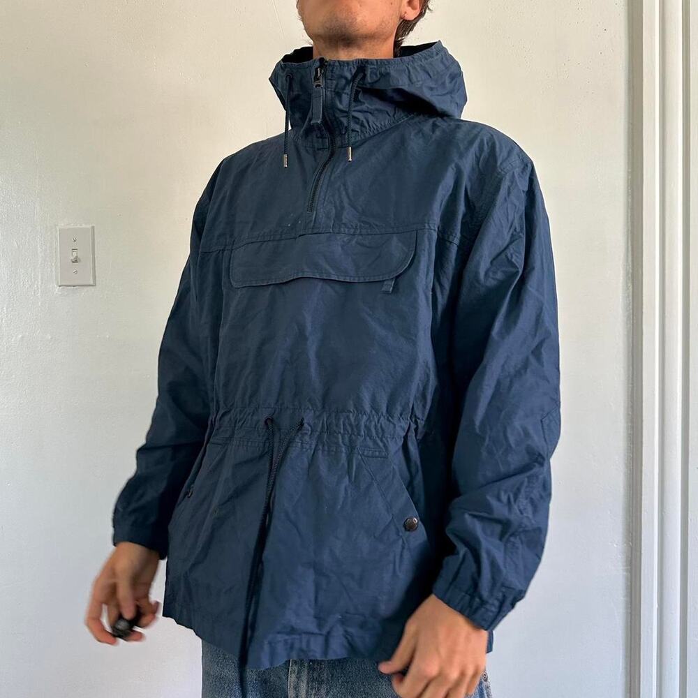 Filson Navy Blue Hooded Anorak Pullover Jacket